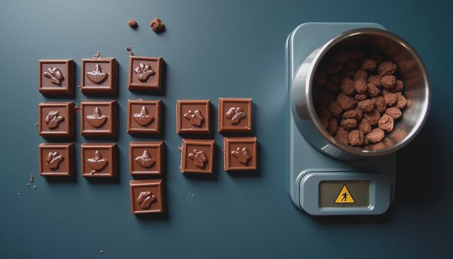 Illustration for how much chocolate is dangerous for dogs