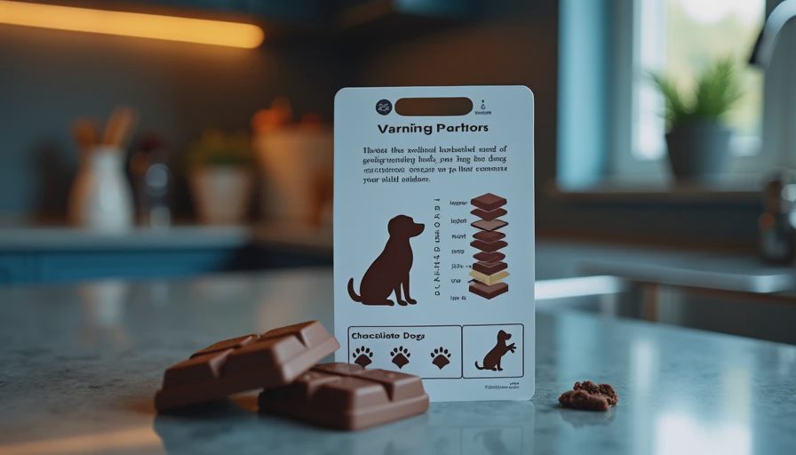Visual context for how much chocolate is dangerous for dogs